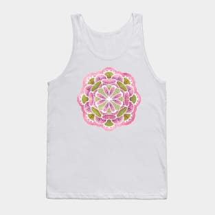 Multi Color Mandala on Black Tank Top